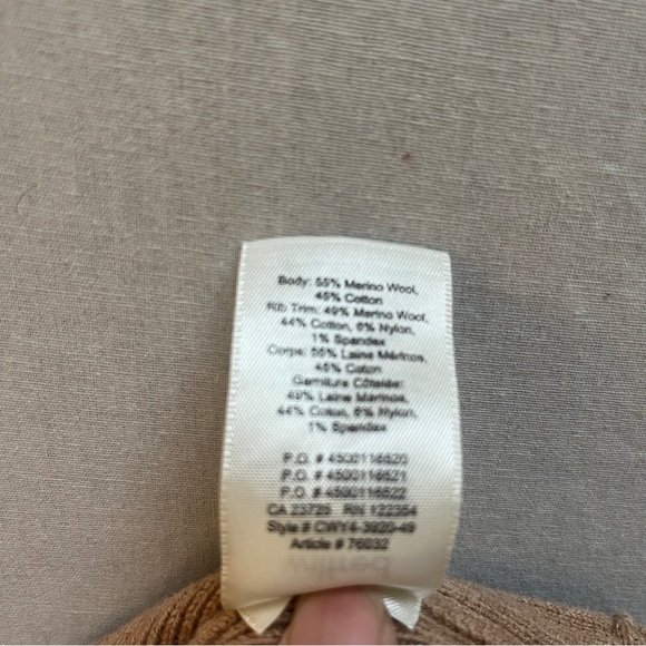 Aritzia Wilfred Thais Plunge Front Merino Wool Blend Cardigan Sz M - Picture 7 of 9